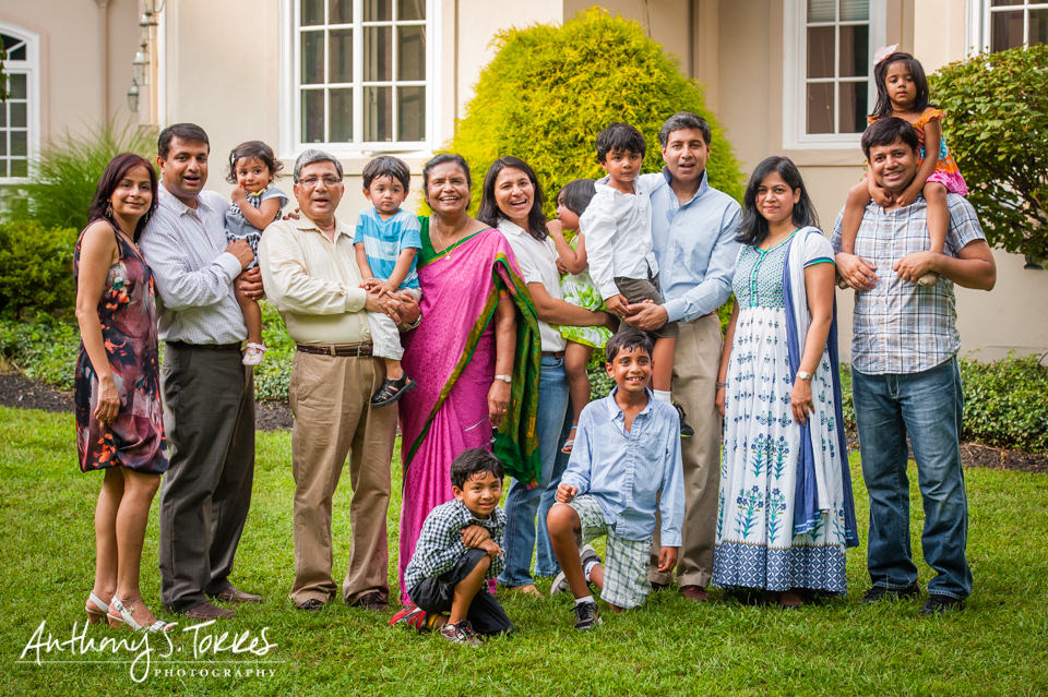 Family reunion outdoor group portrait session