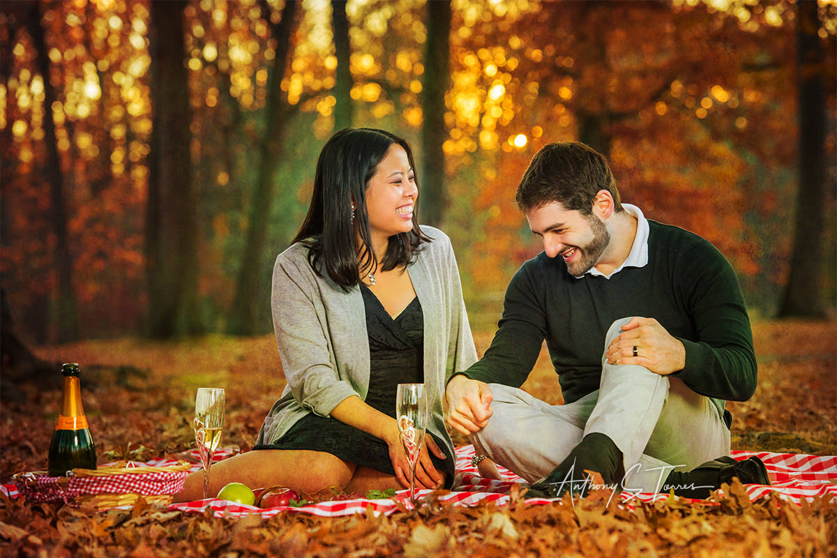 Anniversary portrait session at the park