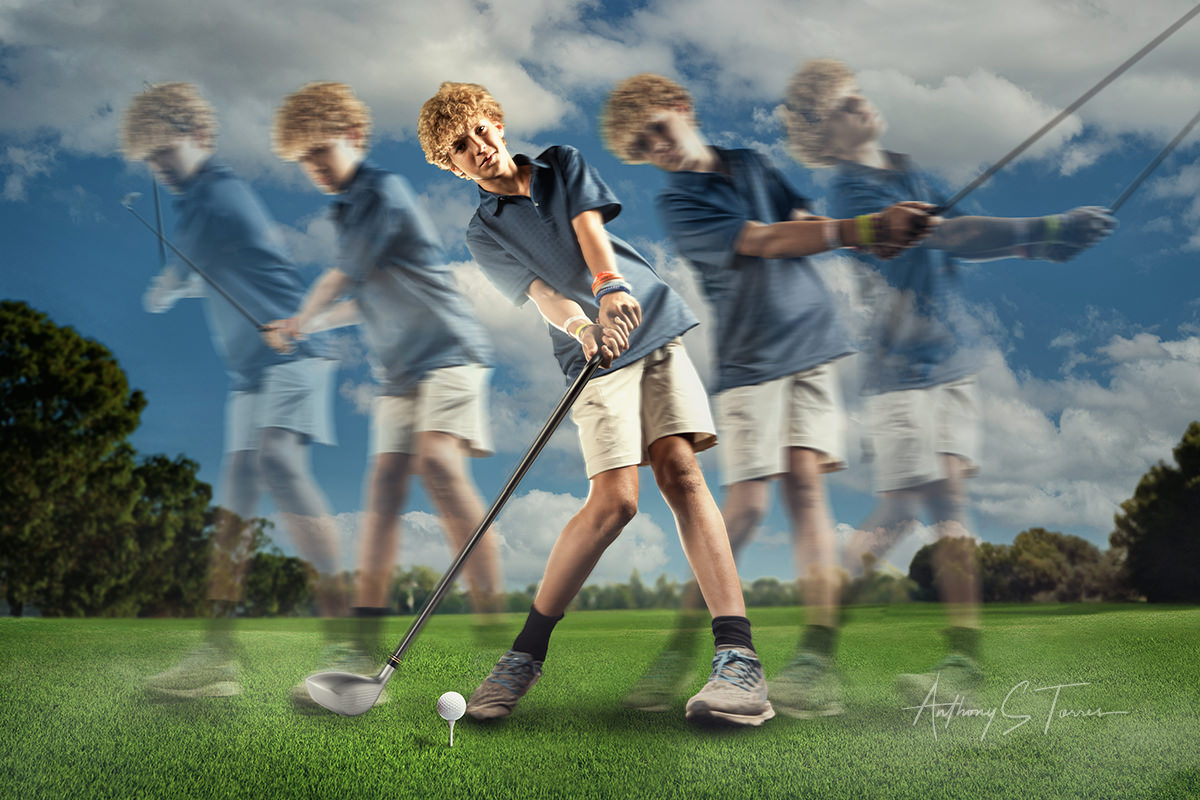 Senior portrait session - golf - Raleigh NC